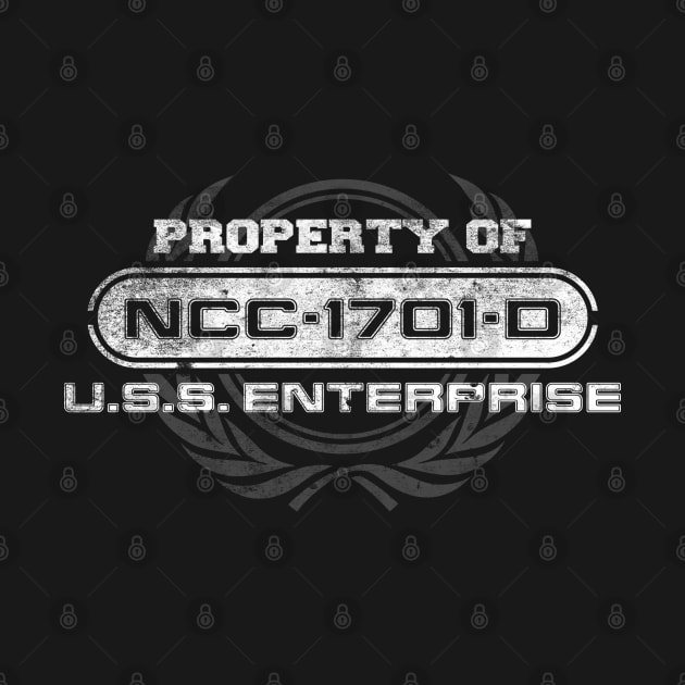 Vintage Property of USS Enterprise D by JWDesigns