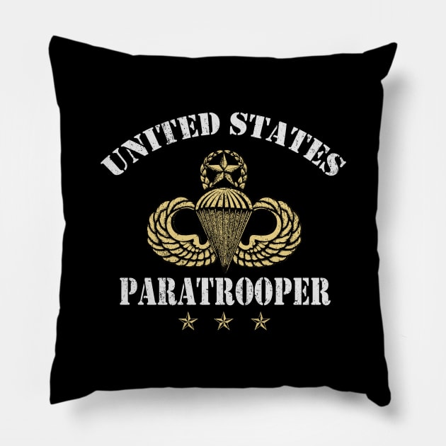 United States Paratrooper Airborne Veterans Gift Pillow by floridadori