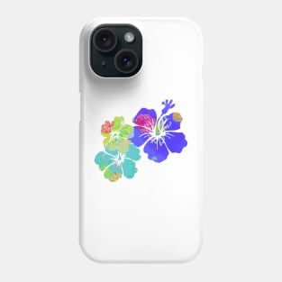 PixDezines Aloha Hibiscus, Purple, Lime, Aqua Phone Case