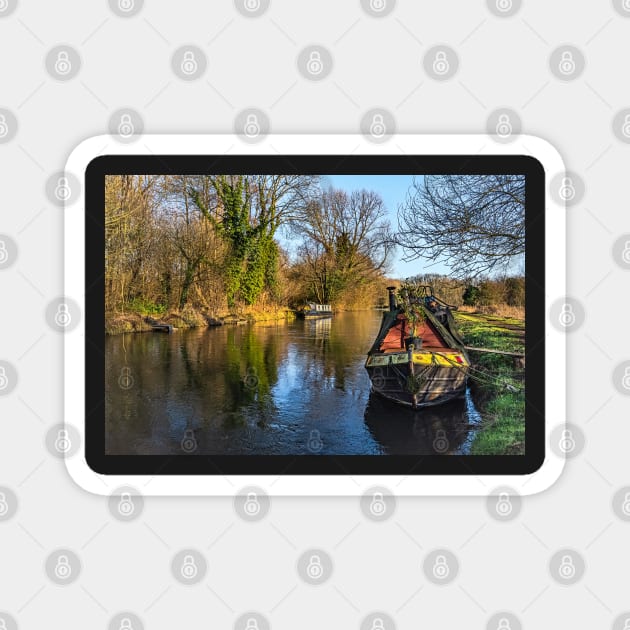 Narrowboats At Woolhampton Magnet by IanWL