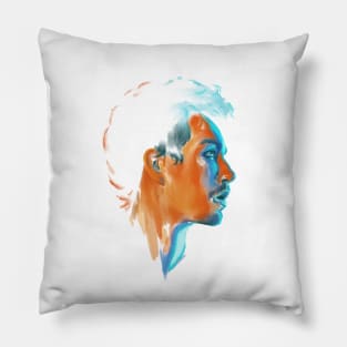 Copy of Klaus Hargreeves // Robert Sheehan Oil Portrait Transparent Pillow