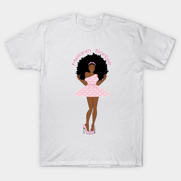 black barbie afro t shirt