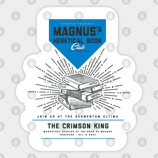 Magnus's Heretical Book Club (Blue/Black) - Magnus - Sticker