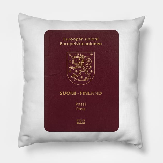 Finland Passport Pillow by Islanr