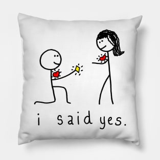 I said YES! Engagement Proposal Pillow