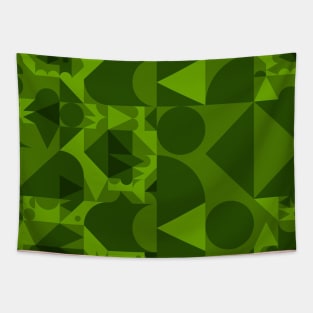 green abstract shapes Tapestry