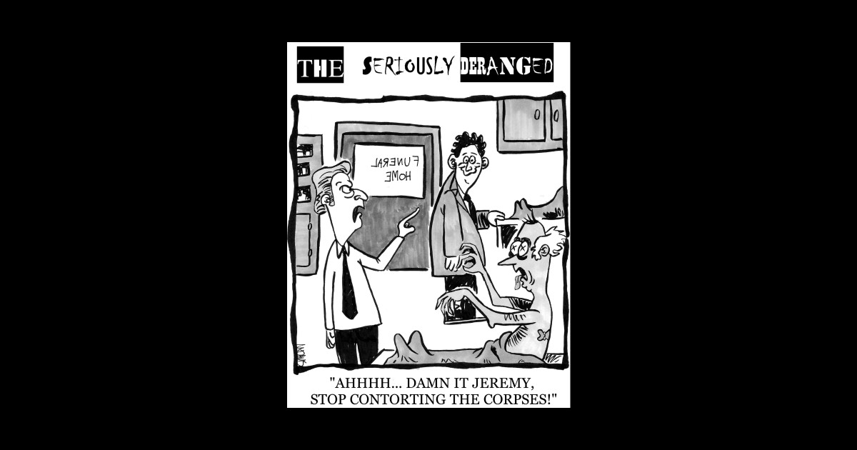 Contorted Corpses - Dark Humor Comics - Sticker | TeePublic