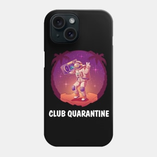 Dancing astronaut or spaceman character in space suit and sunglasses Phone Case