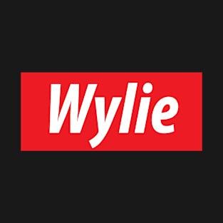 ​ 'Wylie' Texas USA white text on a red background T-Shirt