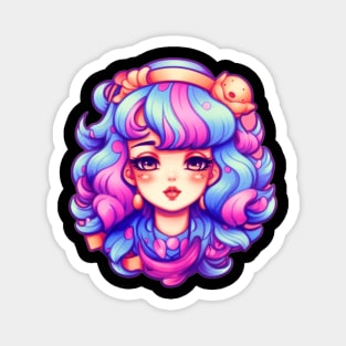 Cute Kawaii Girl Magnet