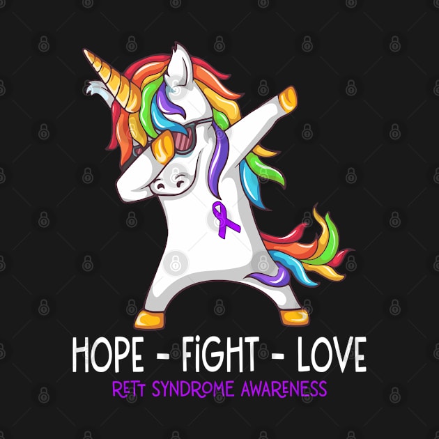 Hope Fight Love Rett Syndrome Awareness Support Rett Syndrome Warrior Gifts by ThePassion99