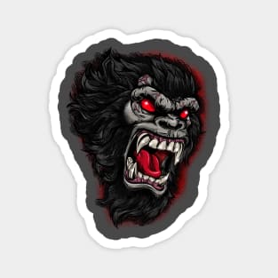 Angry Monkey Gorilla Face Magnet