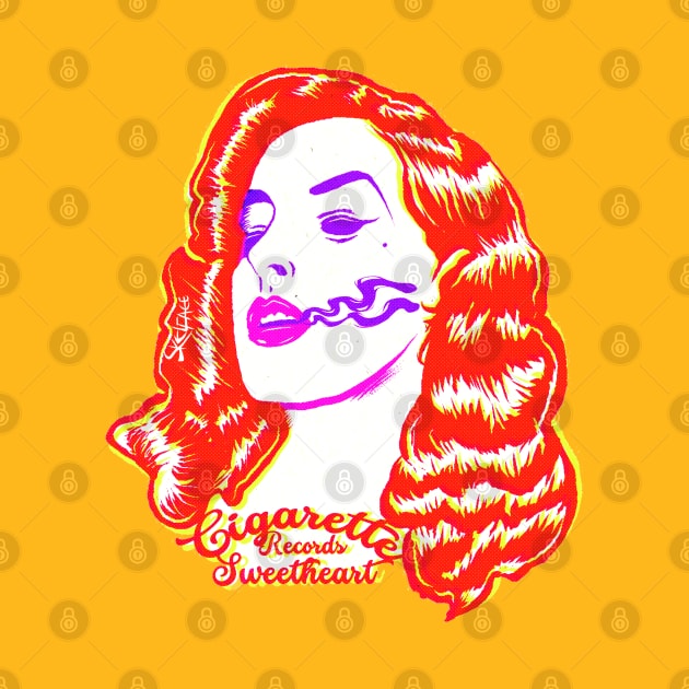 Cigarette Sweetheart Records - Bombshell print by stuffbyskelface