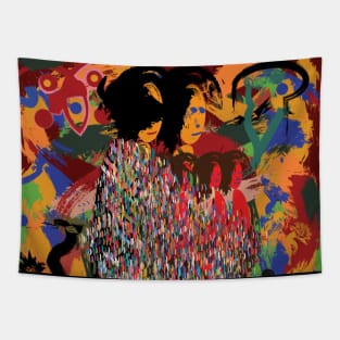 Family Colorful Abstract Art Tapestry