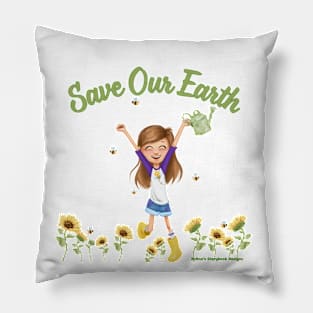 Save Our Earth Design Pillow