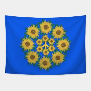 Sunflower Peace Tapestry