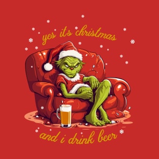 Grinch's Merry Brewed Christmas Beer T-Shirt