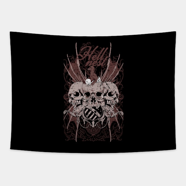 Hell Nest Tapestry by syapikrazak