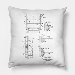 Cushioned Cargo Supporting Structure Vintage Patent Hand Drawing Pillow