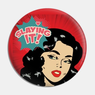 Slaying It Vintage Comic Vibes! Pin