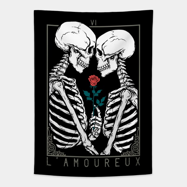 The lovers tarot card tapestry sale
