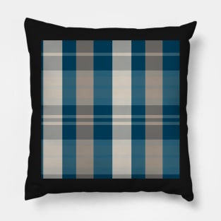 Autumn Aesthetic Evander 1 Hand Drawn Textured Plaid Pattern Pillow