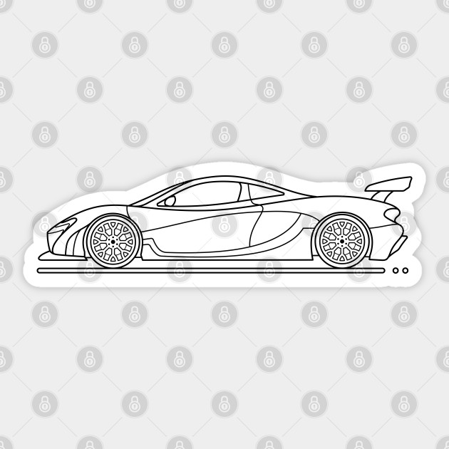 P1 Lineart B Mclaren Sticker Teepublic