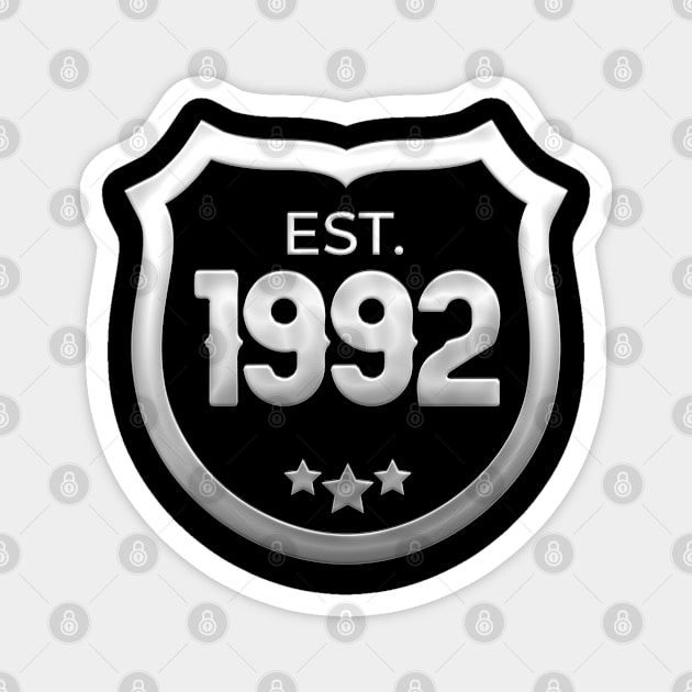 EST. 1992 - Premium Vintage Product Magnet by The lantern girl