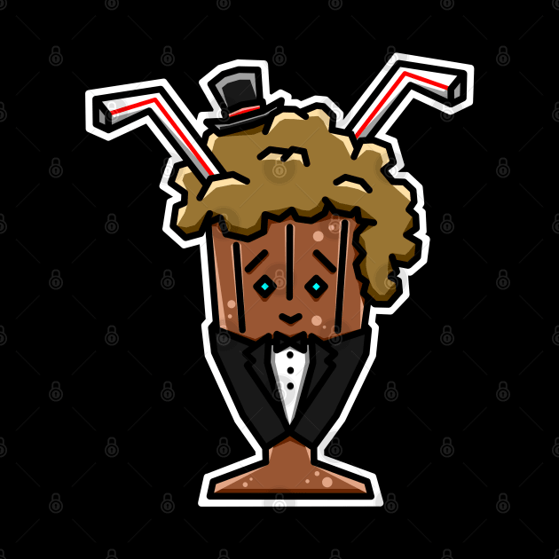 Cute Root Beer Float with Chocolate Milkshake Vibes in a Tuxedo - Root Beer by Bleeding Red Paint