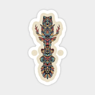 Animal Totem Pole Magnet