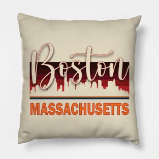 Boston Massachusetts Pillow