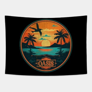 Retro Vibes - Oasis Tapestry