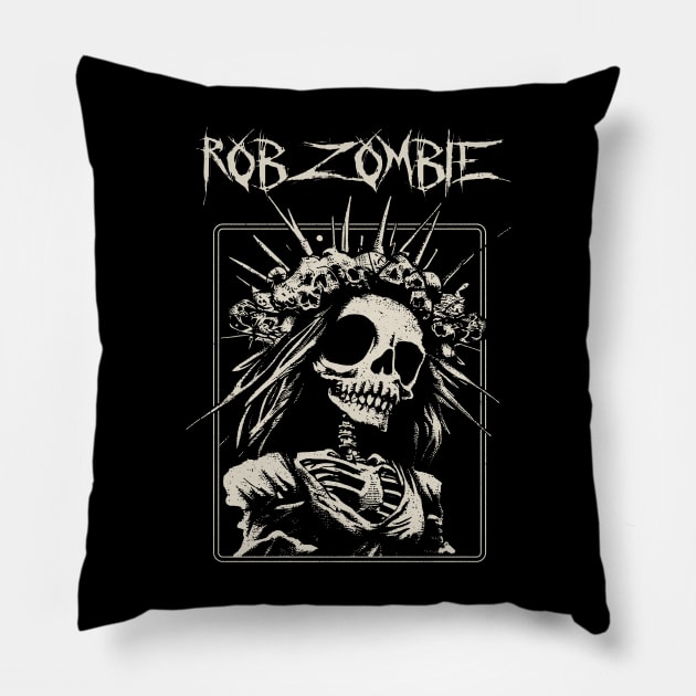 rob zombie spooky bride Pillow by hex pixel