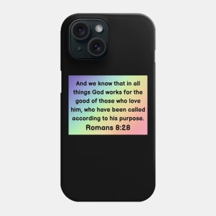 Bible Verse Romans 8:28 Phone Case