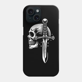 skull with sword Phone Case