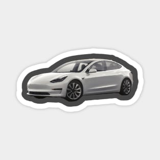 Tesla Model 3 Oil Painting Magnet