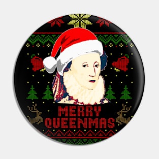 Queen Elizabeth Merry Queenmas Pin