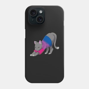 Bisexual cat stretching Phone Case