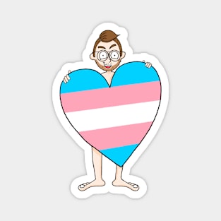 Trans Pride Heart Magnet