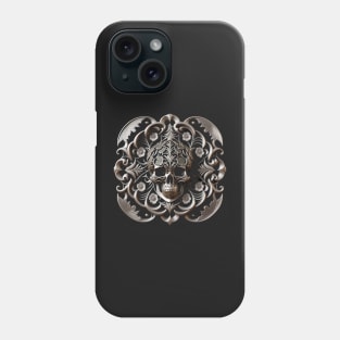 Just a Golden Scull Ornament 2 Phone Case