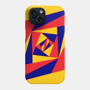 red blue and yellow  triangles Phone Case