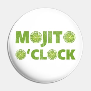 Mojito o'clock rum cocktail drinkers gift Pin