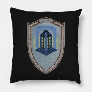 Nightwatch (Shield silver Celtic Rope on wood) Pillow