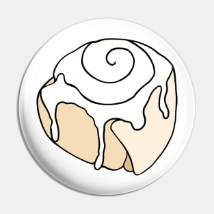 Cinnamon Roll Illustration Pin