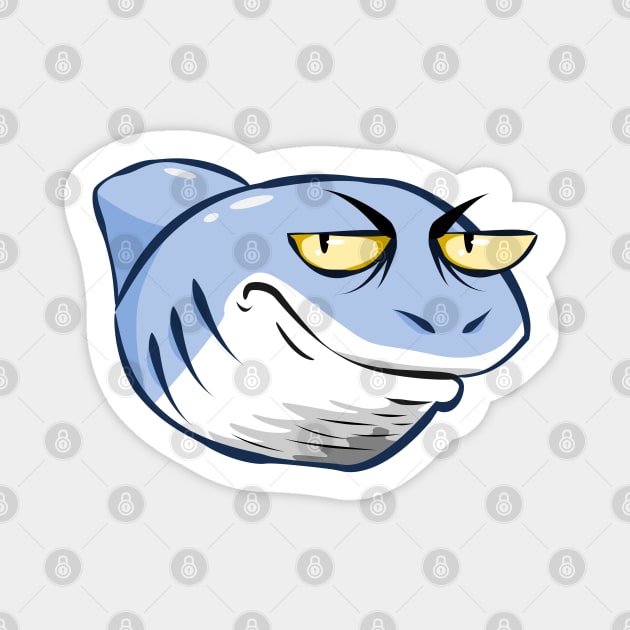 Annoyed Shark Magnet by CrocoWulfo