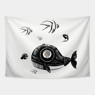 Underwater world with fantasy fish Tapestry