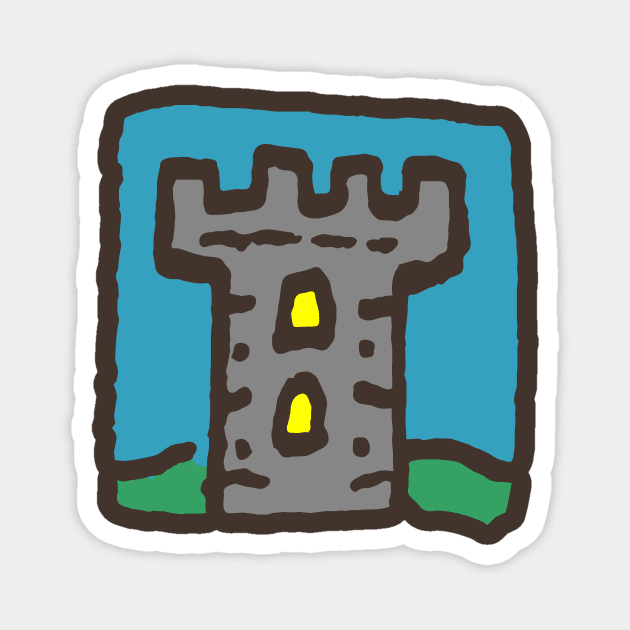 Minimal Tower Icon Magnet by Nikokosmos