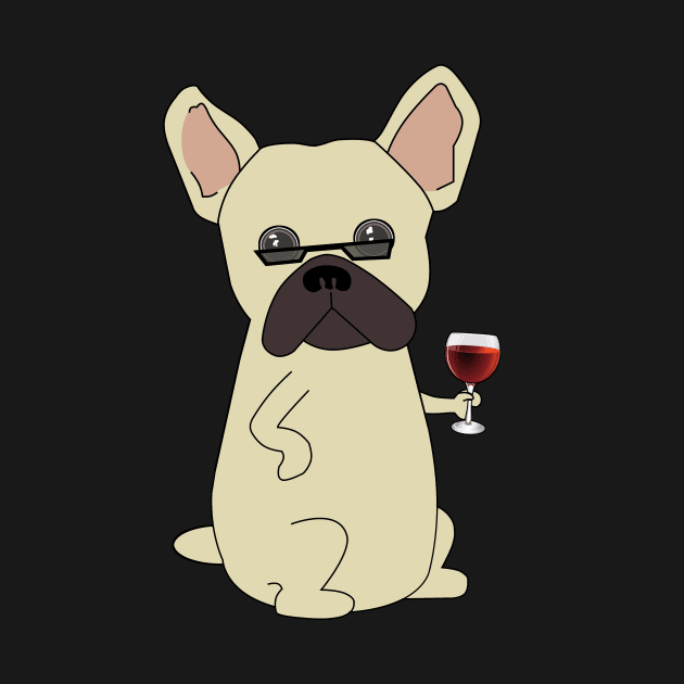 Cool French Bulldog Wine by Underground Cargo