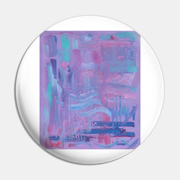 Purple Abstract Pin by Colzo Art