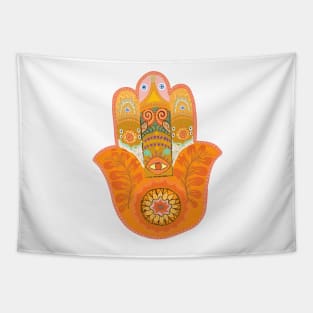 Warm Hamsa Design Tapestry